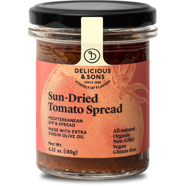 DELICIOUS AND SONS: Sun Dried Tomato Spread, 6.35 oz - #tag1# - #tag2#