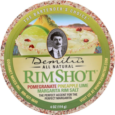 DEMITRIS: Margarita Rimshot Tin Salt, 4 oz - #tag1# - #tag2#