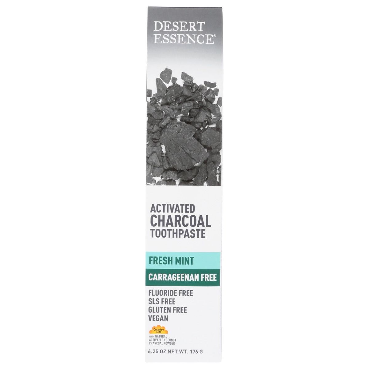 DESERT ESSENCE: Activated Charcoal Carrageenan Free Toothpaste, 6.25 oz - #tag1# - #tag2#