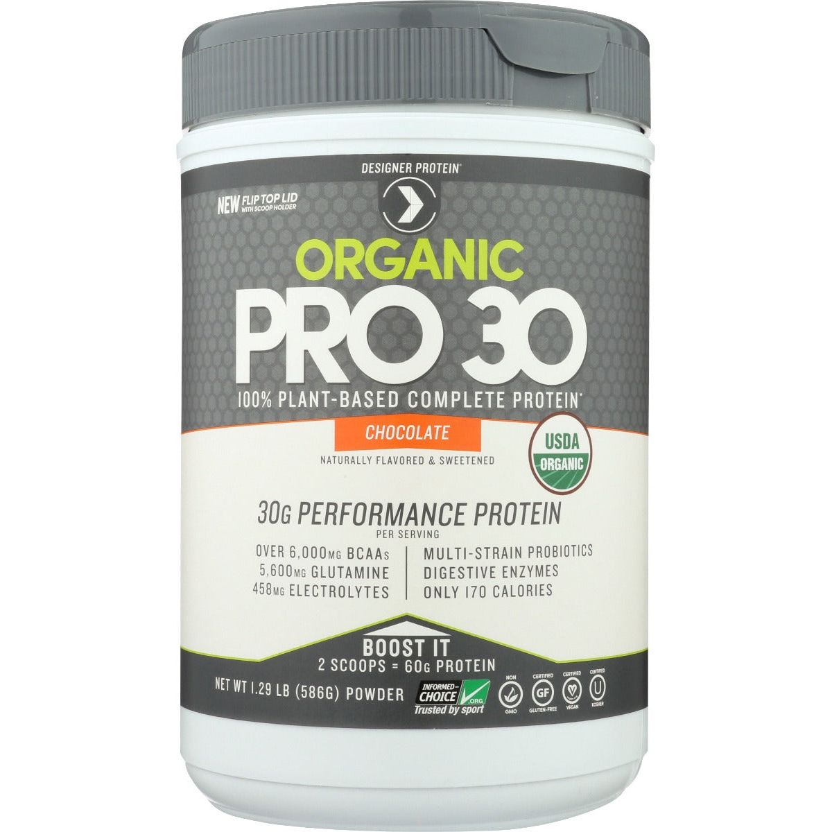 DESIGNER PROTEIN WHEY: Pro30 Plant Choc Org, 1.29 lb - #tag1# - #tag2#