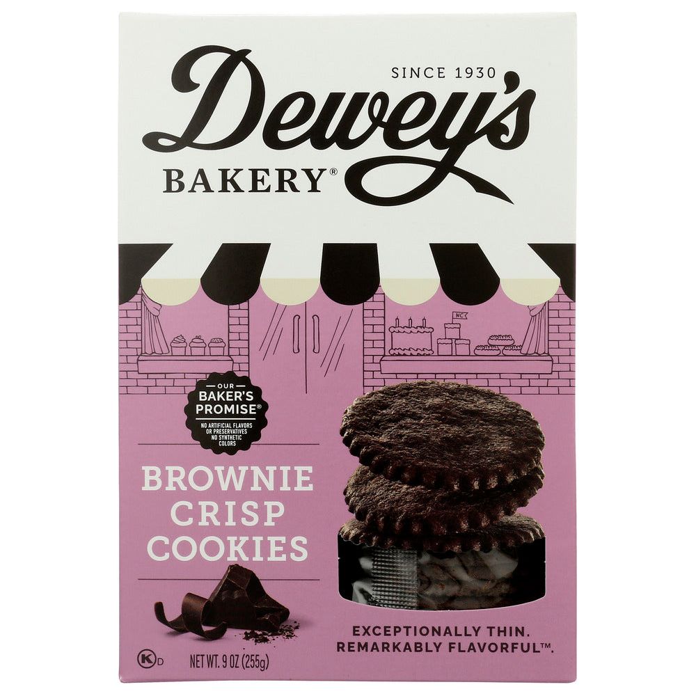 DEWEYS BAKERY: Brownie Crisp Moravian Style Cookie Thins, 9 oz - #tag1# - #tag2#