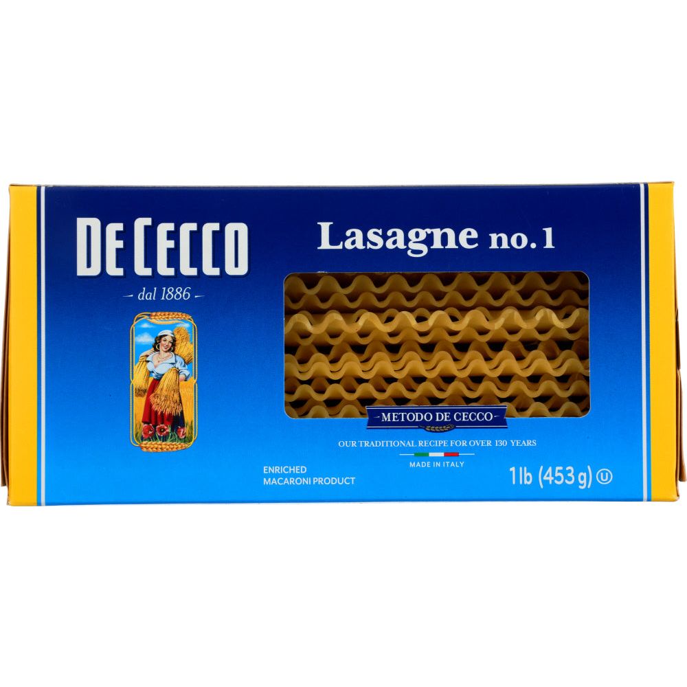 DE CECCO: Lasagne Pasta, 16 oz - #tag1# - #tag2#