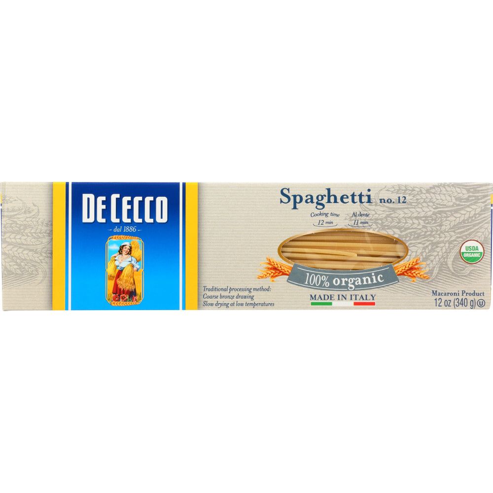 DE CECCO: Organic Spaghetti No 12, 12 oz - #tag1# - #tag2#