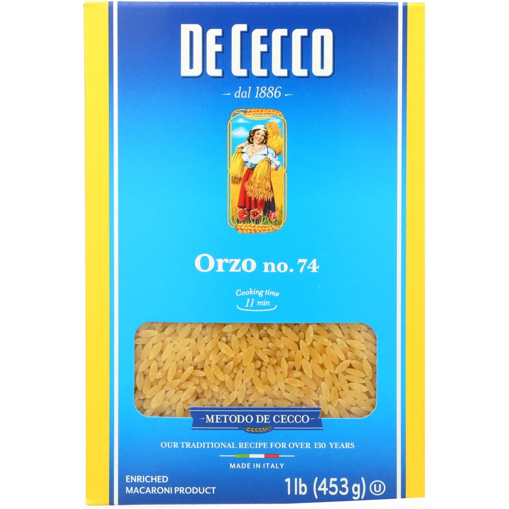 DE CECCO: Pasta Orzo, 16 oz - #tag1# - #tag2#