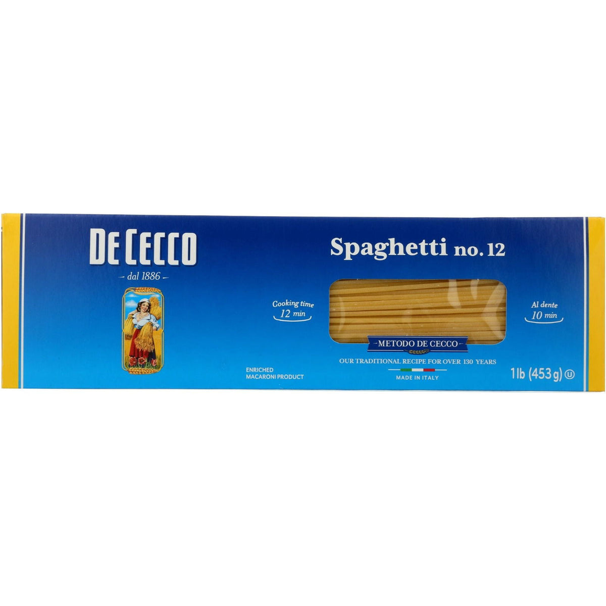 DE CECCO: Spaghetti No 12 Pasta, 16 oz - #tag1# - #tag2#