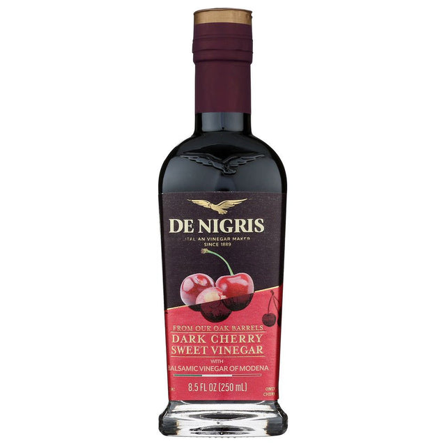 DE NIGRIS: Dark Cherry Sweet Vinegar With Balsamic Vinegar Of Modena, 8.5 fo - #tag1# - #tag2#