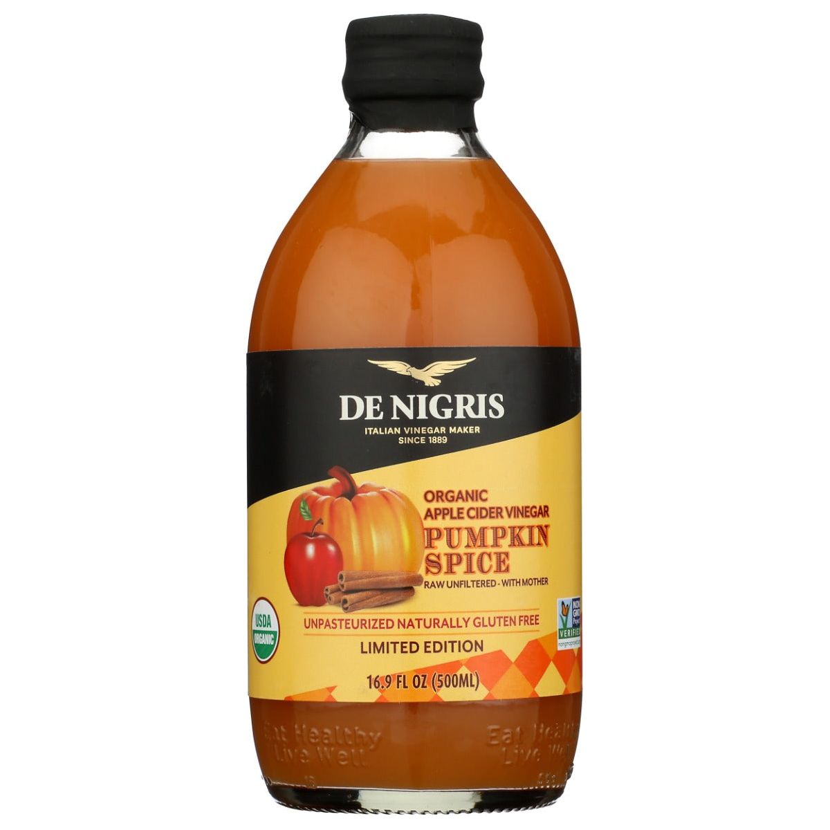 DE NIGRIS: Pumpkin Spice Apple Cider Vinegar, 16.9 fo - #tag1# - #tag2#