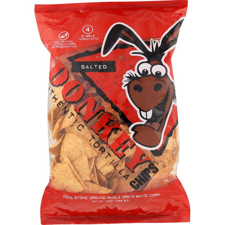 DONKEY CHIP: All Natural Authentic Tortilla Chips Salted, 14 oz - #tag1# - #tag2#