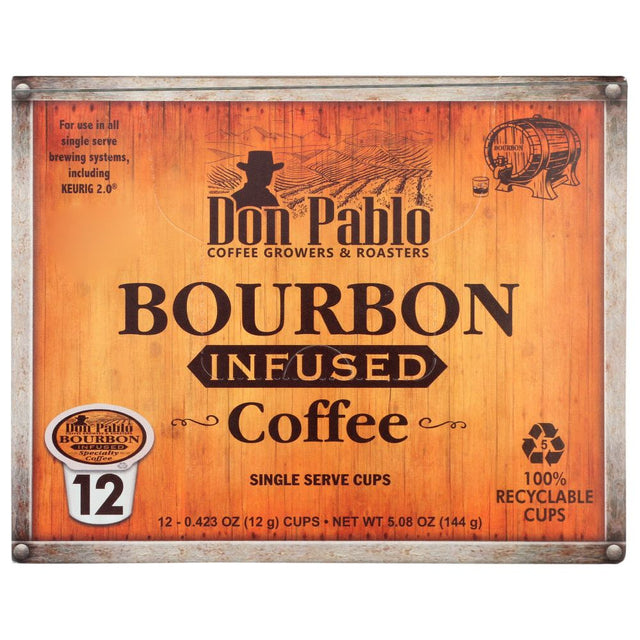 DON PABLO: Bourbon Infused Coffee Single Serve Cups, 12 ea - #tag1# - #tag2#