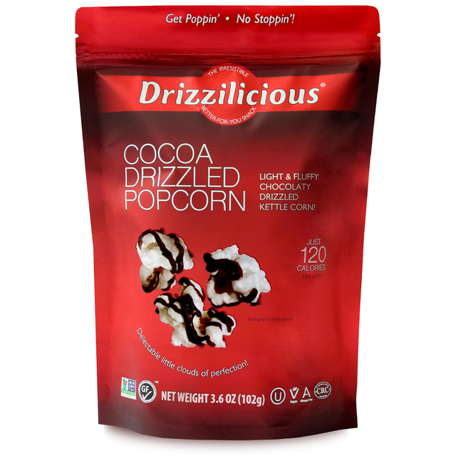DRIZZILICIOUS: Cocoa Drizzled Popcorn, 3.6 oz - #tag1# - #tag2#