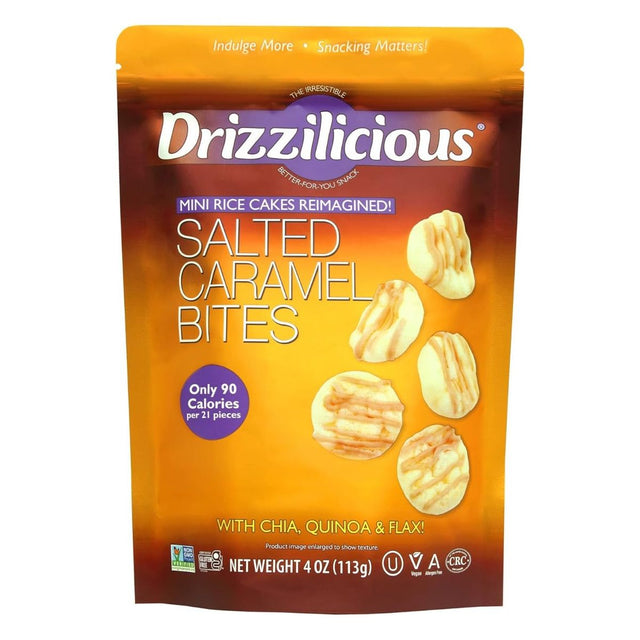 DRIZZILICIOUS: Rice Cakes Mini Salted Caramel Bites, 4 oz - #tag1# - #tag2#