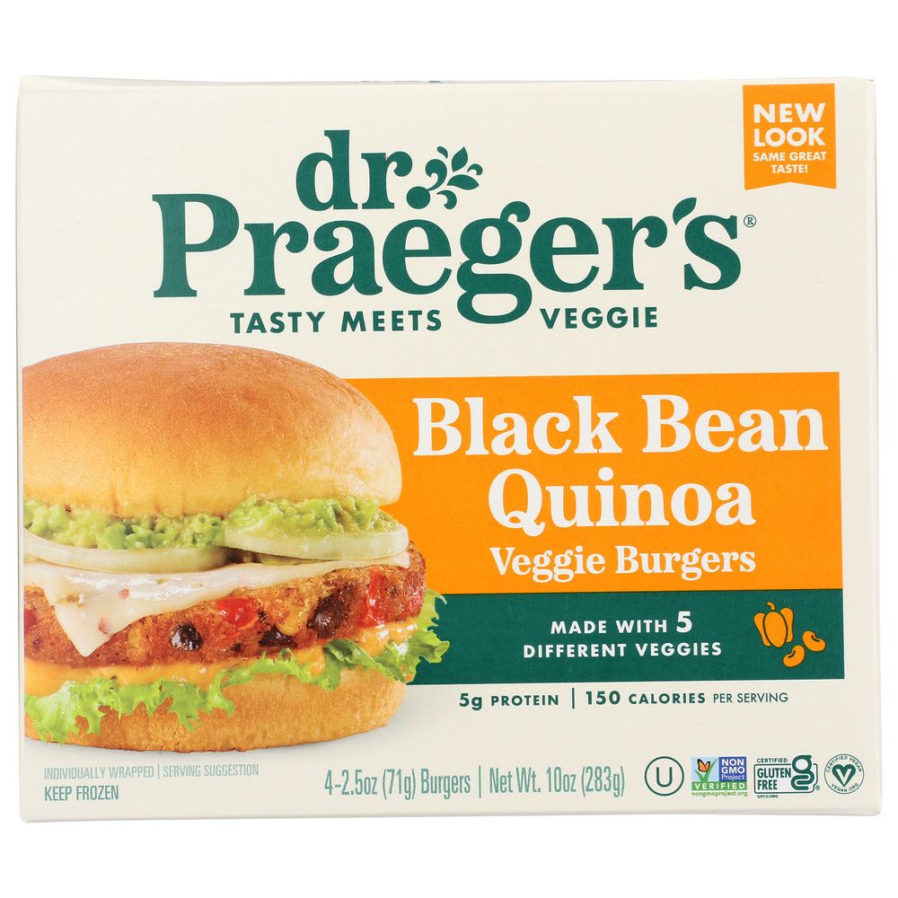 Dr Praeger Black Bean Burger Veggie, 10 Oz - #tag1# - #tag2#