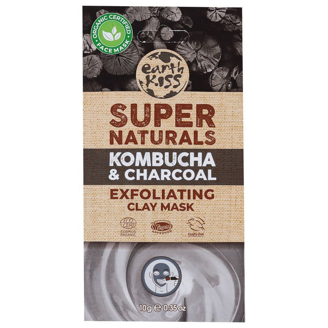 EARTH KISS: Kombucha & Charcoal Exfoliating Clay Mask, 1 ea - #tag1# - #tag2#