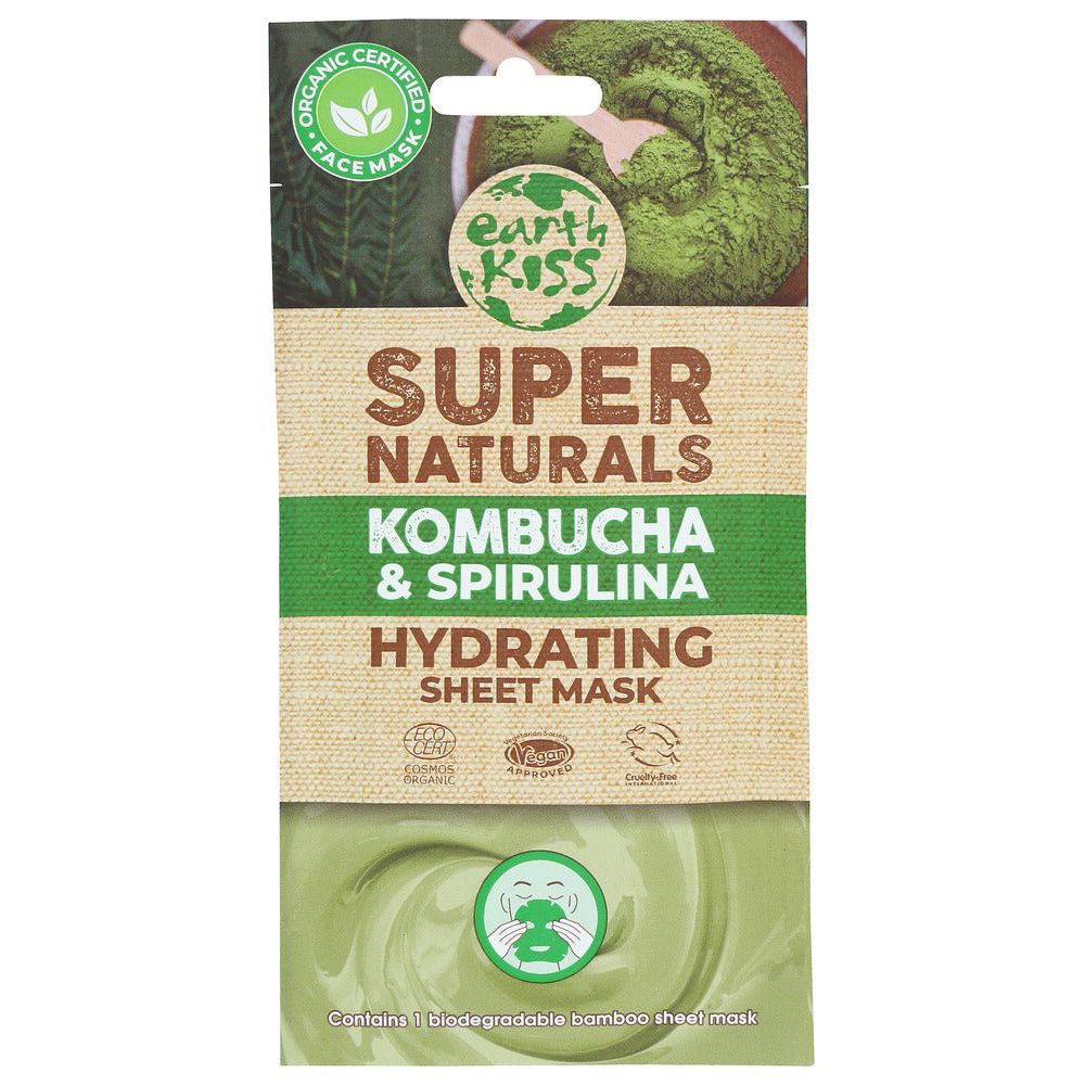 EARTH KISS: Kombucha & Spirulina Hydrating Sheet Mask, 1 ea - #tag1# - #tag2#
