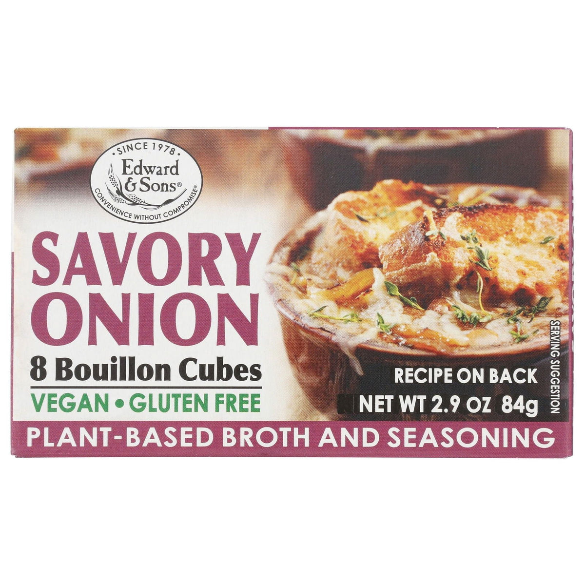 EDWARD & SONS: Savory Onion Bouillon Cubes, 2.9 oz - #tag1# - #tag2#