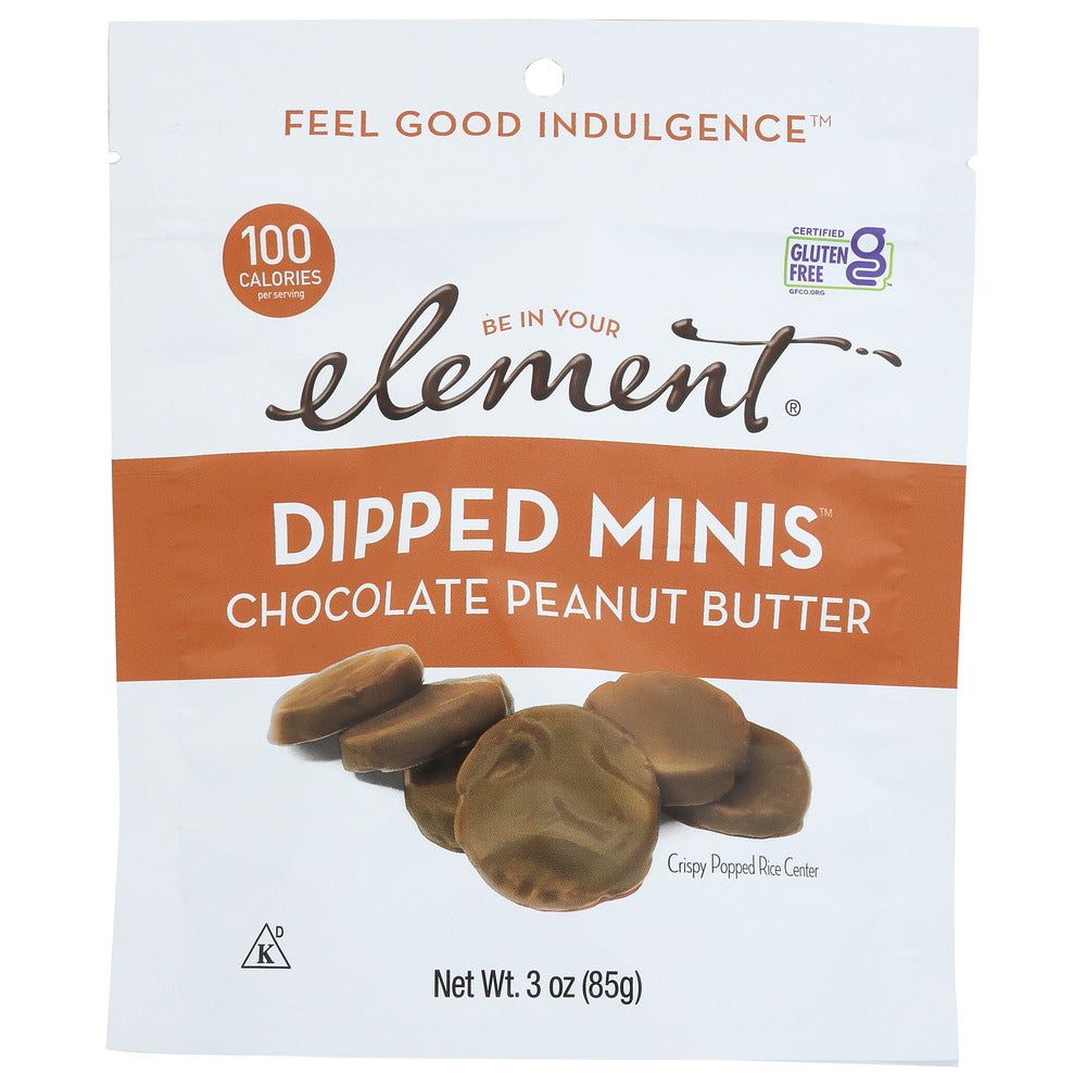 ELEMENT SNACKS: Chocolate Peanut Butter Fully Dipped Minis, 3 oz - #tag1# - #tag2#