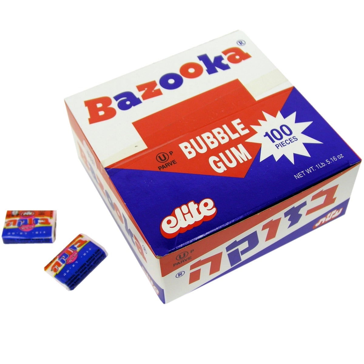 ELITE: Strawberry Bazooka Bubble Gum 100Pc, 5.16 oz - #tag1# - #tag2#
