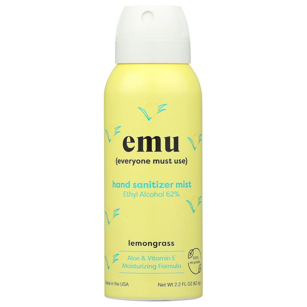 EMU: Hand Sanitizer Mist Lemongrass, 2.2 oz - #tag1# - #tag2#