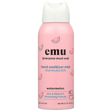 EMU: Hand Sanitizer Mist Watermelon, 2.2 oz - #tag1# - #tag2#