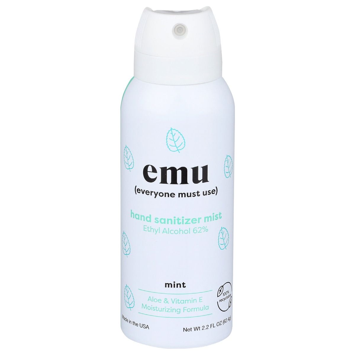 EMU: Mint Hand Sanitizer Mist, 2.2 oz - #tag1# - #tag2#