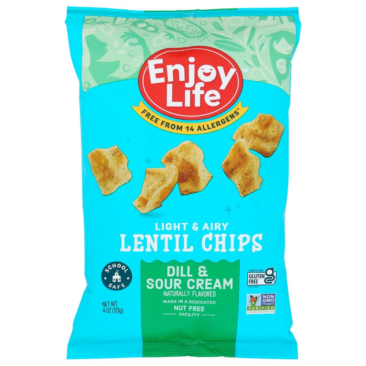 ENJOY LIFE: Lentil Chips Dill and Sour Cream, 4 oz - #tag1# - #tag2#