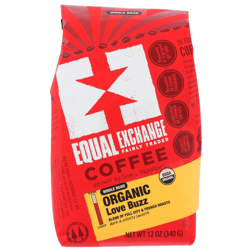 EQUAL EXCHANGE: Coffee Whole Bean Love Buzz Organic, 12 oz - #tag1# - #tag2#