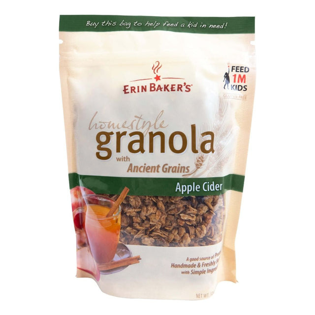ERIN BAKERS: Homestyle Apple Cider Granola, 12 oz - #tag1# - #tag2#