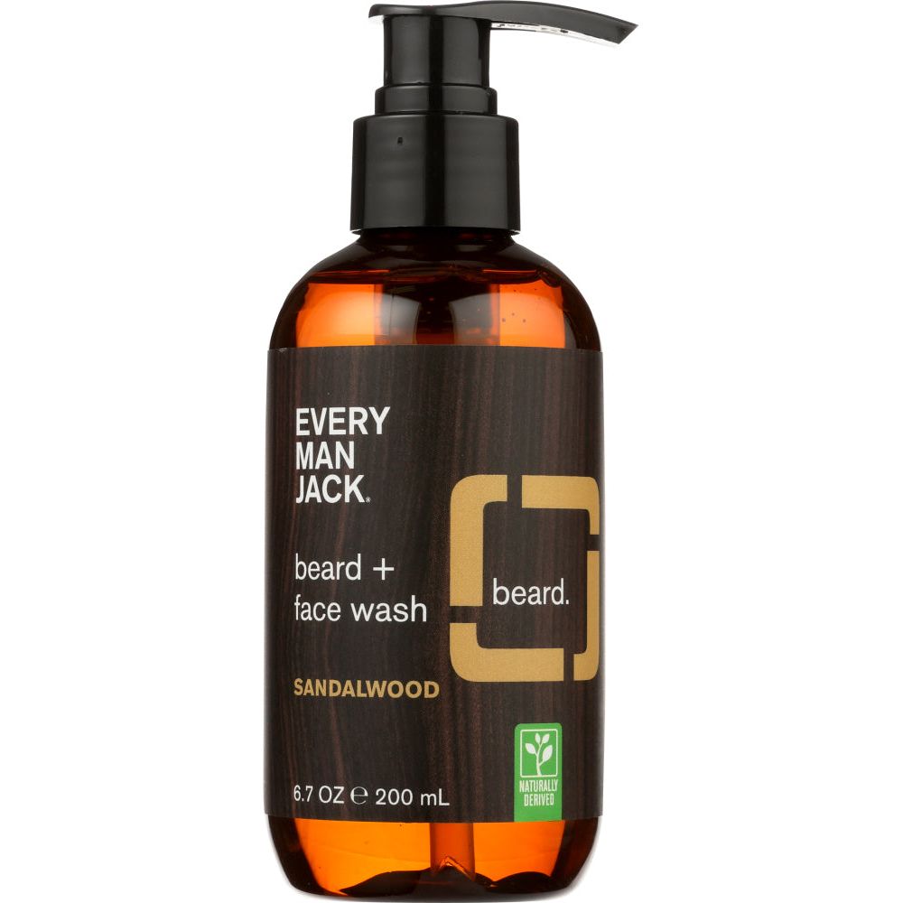 EVERY MAN JACK: Sandalwood Beard Face Wash, 6.7 oz - #tag1# - #tag2#