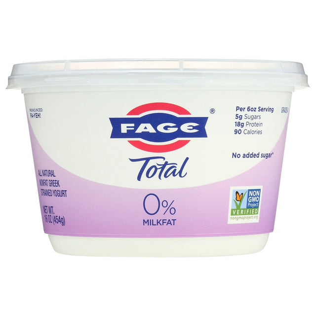 FAGE TOTAL GREEK: 0% Nonfat Plain Greek Strained Yogurt, 17.6 oz - #tag1# - #tag2#