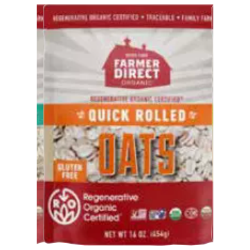 FARMER DIRECT ORGANIC: Oats Quick Rolled Roc, 16 oz - #tag1# - #tag2#