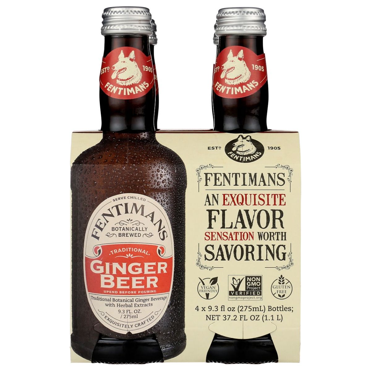 FENTIMANS: Traditional Ginger Beer 4 Count, 37.2 oz - #tag1# - #tag2#