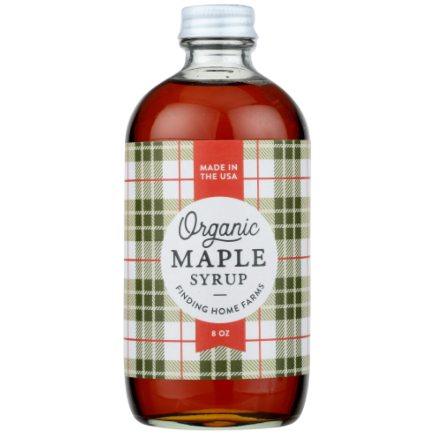 FINDING HOME FARMS: Organic Maple Syrup Plaid Bottle, 8 fo - #tag1# - #tag2#
