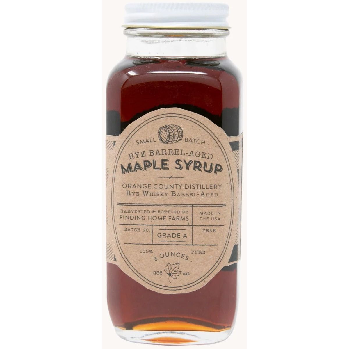 FINDING HOME FARMS: Rye Barrel-Aged Maple Syrup FHB, 8 fo - #tag1# - #tag2#