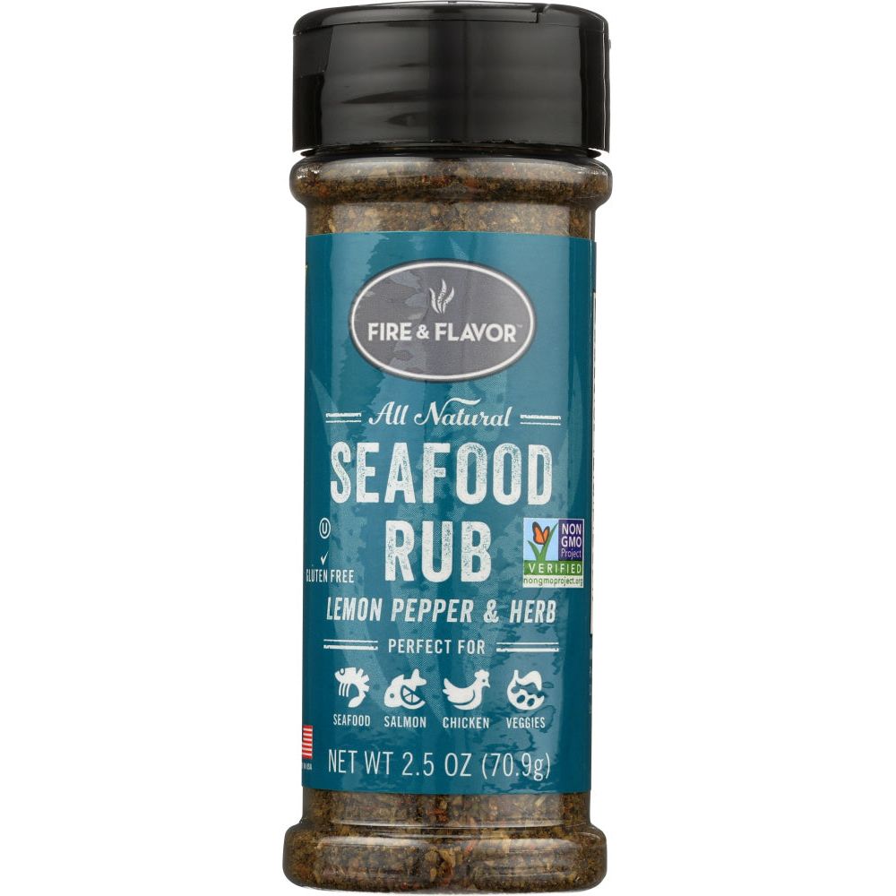 FIRE & FLAVOR: All Natural Seafood Rub, 2.5 oz - #tag1# - #tag2#