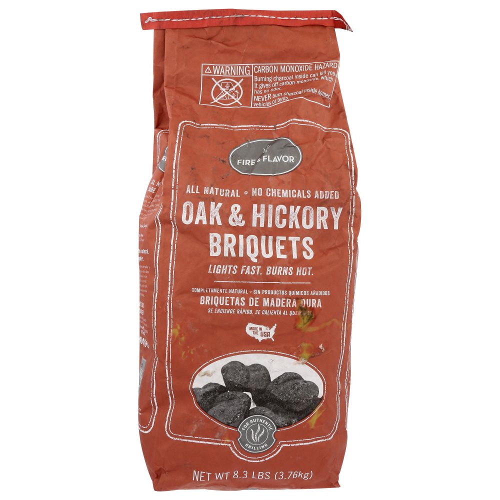 FIRE & FLAVOR: Briquets Oak & Hickory Charcoal, 8.3 lb - #tag1# - #tag2#
