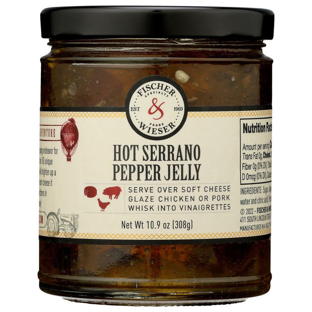 FISCHER & WIESER: Hot Serrano Pepper Jelly, 10.9 oz - #tag1# - #tag2#