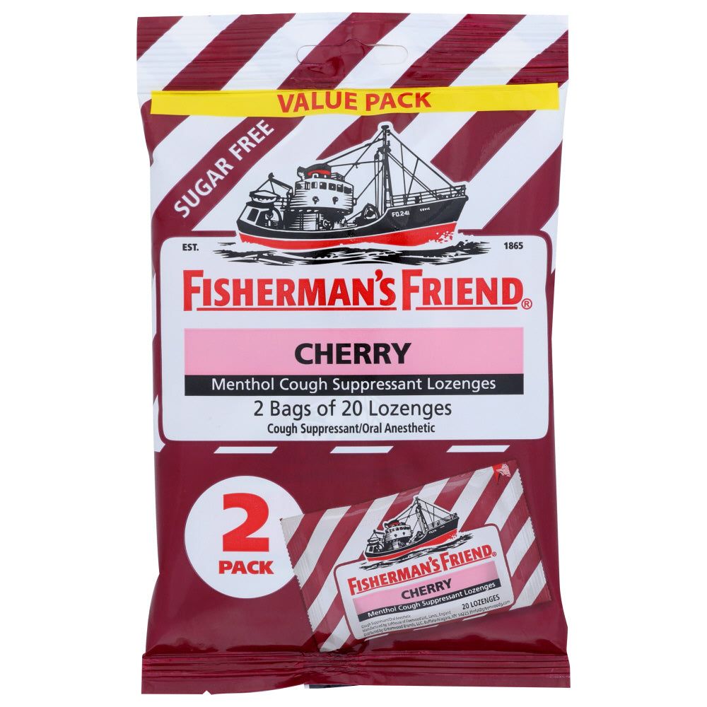 FISHERMANS FRIEND: Cherry Cough Suppresant Lozenge, 40 ea - #tag1# - #tag2#