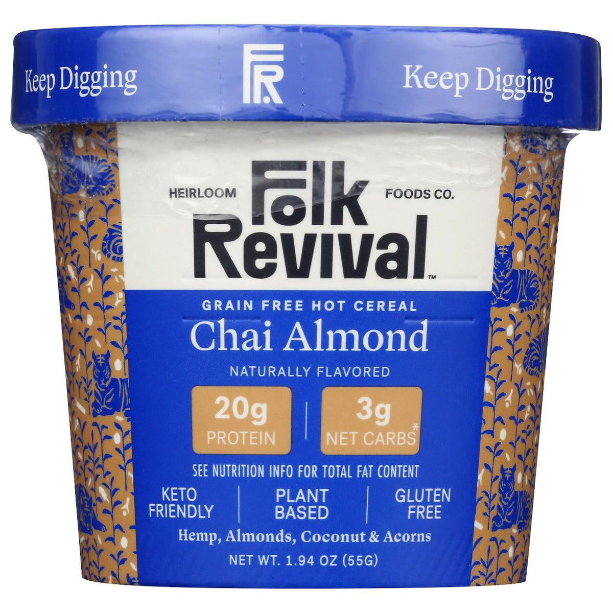 FOLK REVIVAL: Chai Almond Hot Cereal, 1.94 oz - #tag1# - #tag2#