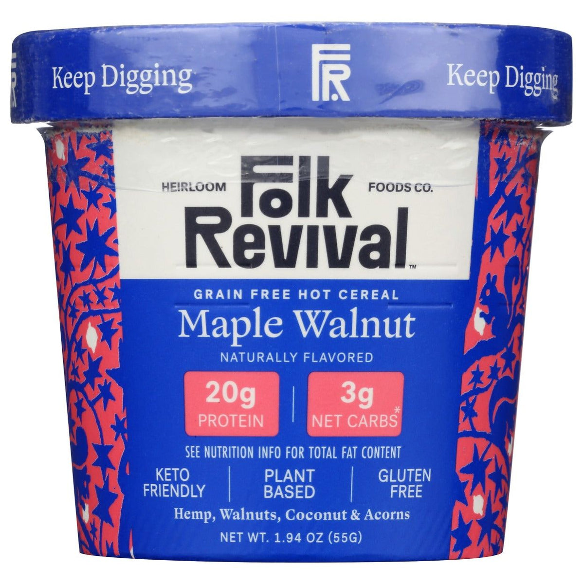 FOLK REVIVAL: Maple Walnut Hot Cereal, 1.94 oz - #tag1# - #tag2#