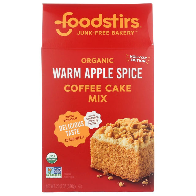 FOODSTIRS: Organic Warm Apple Spice Coffee Cake Mix, 20.5 oz - #tag1# - #tag2#