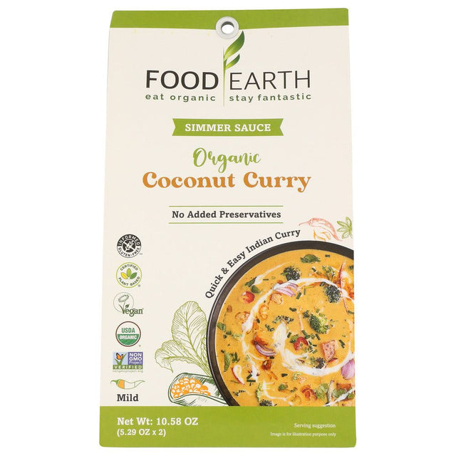 FOOD EARTH: Organic Coconut Curry Simmer Sauce, 10.58 oz - #tag1# - #tag2#
