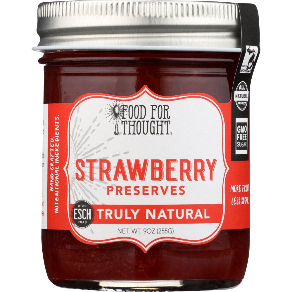 FOOD FOR THOUGHT: Preserves Strawberry Nat, 9 oz - #tag1# - #tag2#