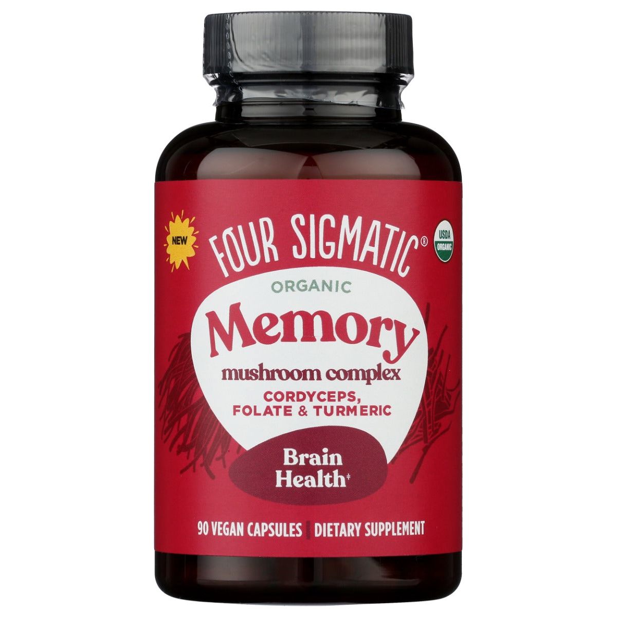 FOUR SIGMATIC: Memory Mushroom Complex Capsules, 90 vc - #tag1# - #tag2#