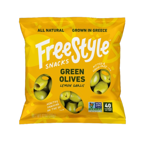 FREESTYLE SNACKS: Green Olives Lemon Garlic, 1.1 oz – Sunshine Co Op.