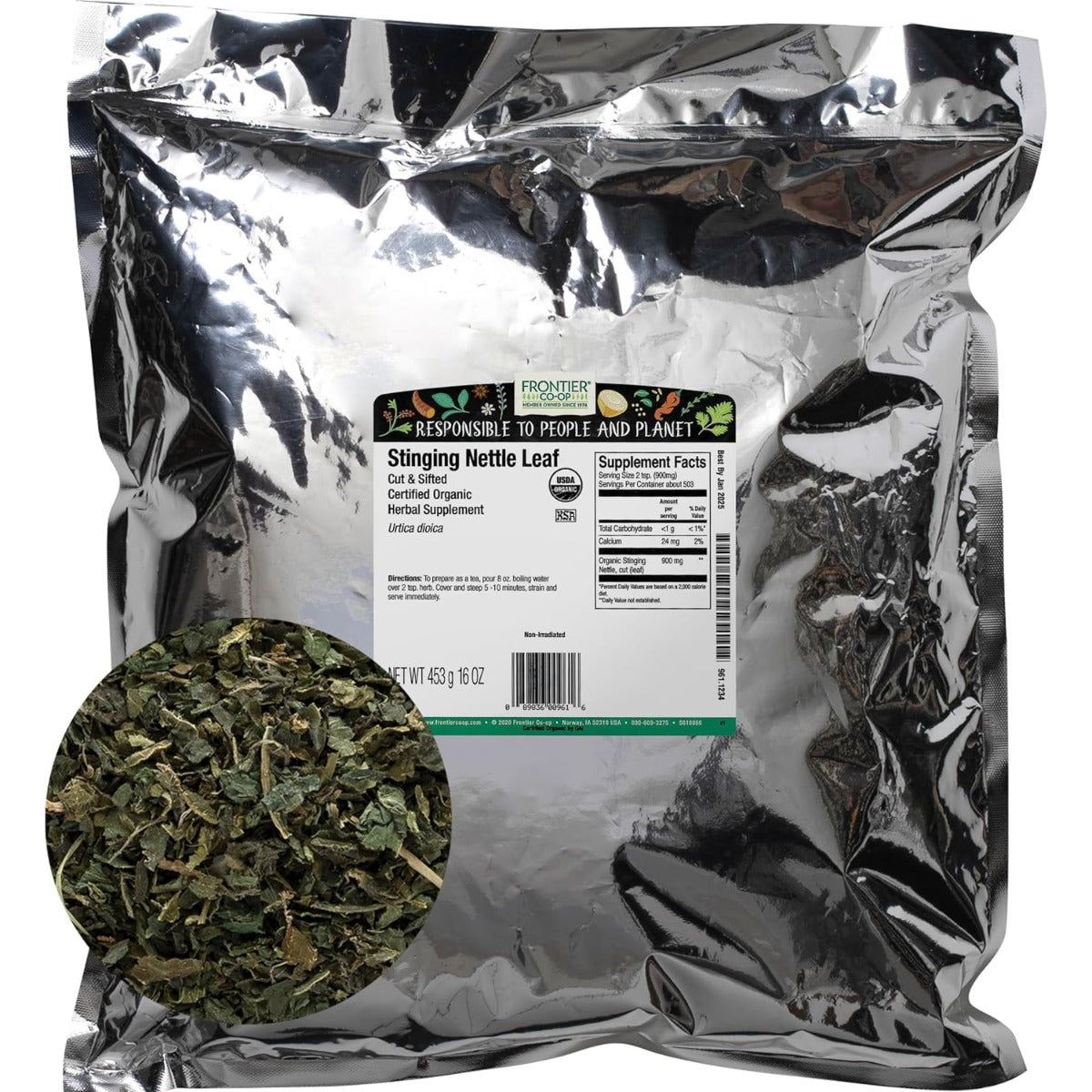 FRONTIER HERB: Nettle Leaf Cut And Sifted Organic, 16 oz - #tag1# - #tag2#