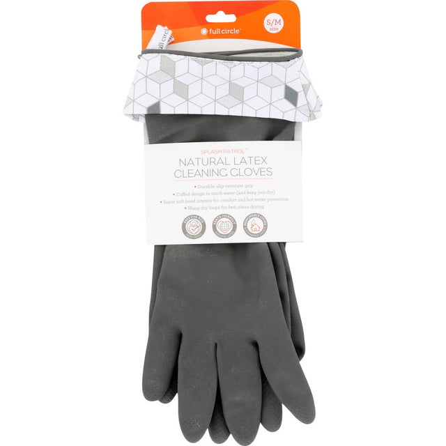 FULL CIRCLE HOME: Splash Patrol Natural Latex Cleaning Gloves, 1 ea - #tag1# - #tag2#