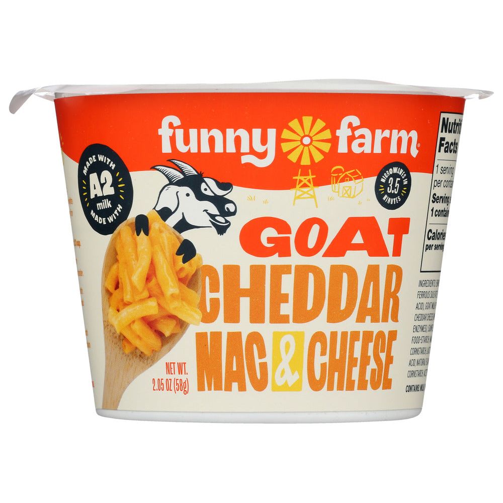 FUNNY FARMS: Goat Cheddar Mac and Cheese, 2.05 oz - #tag1# - #tag2#