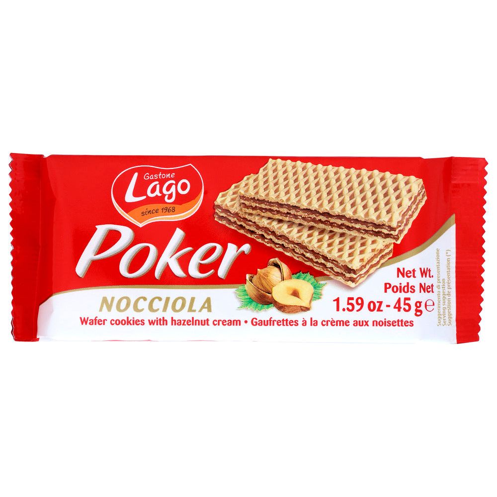 GASTONE LAGO: Poker Hazelnut Cream Wafers Cookies, 1.59 oz - #tag1# - #tag2#