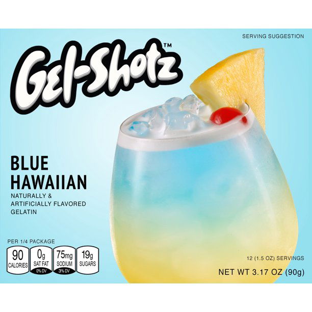 GEL SHOTZ: Blue Hawaiian Gelatin, 3.17 oz - #tag1# - #tag2#
