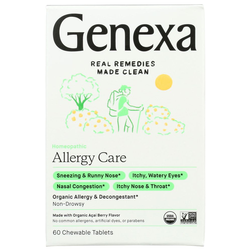 GENEXA: Allergy D Organic Allergy and Decongestant, 60 tb - #tag1# - #tag2#